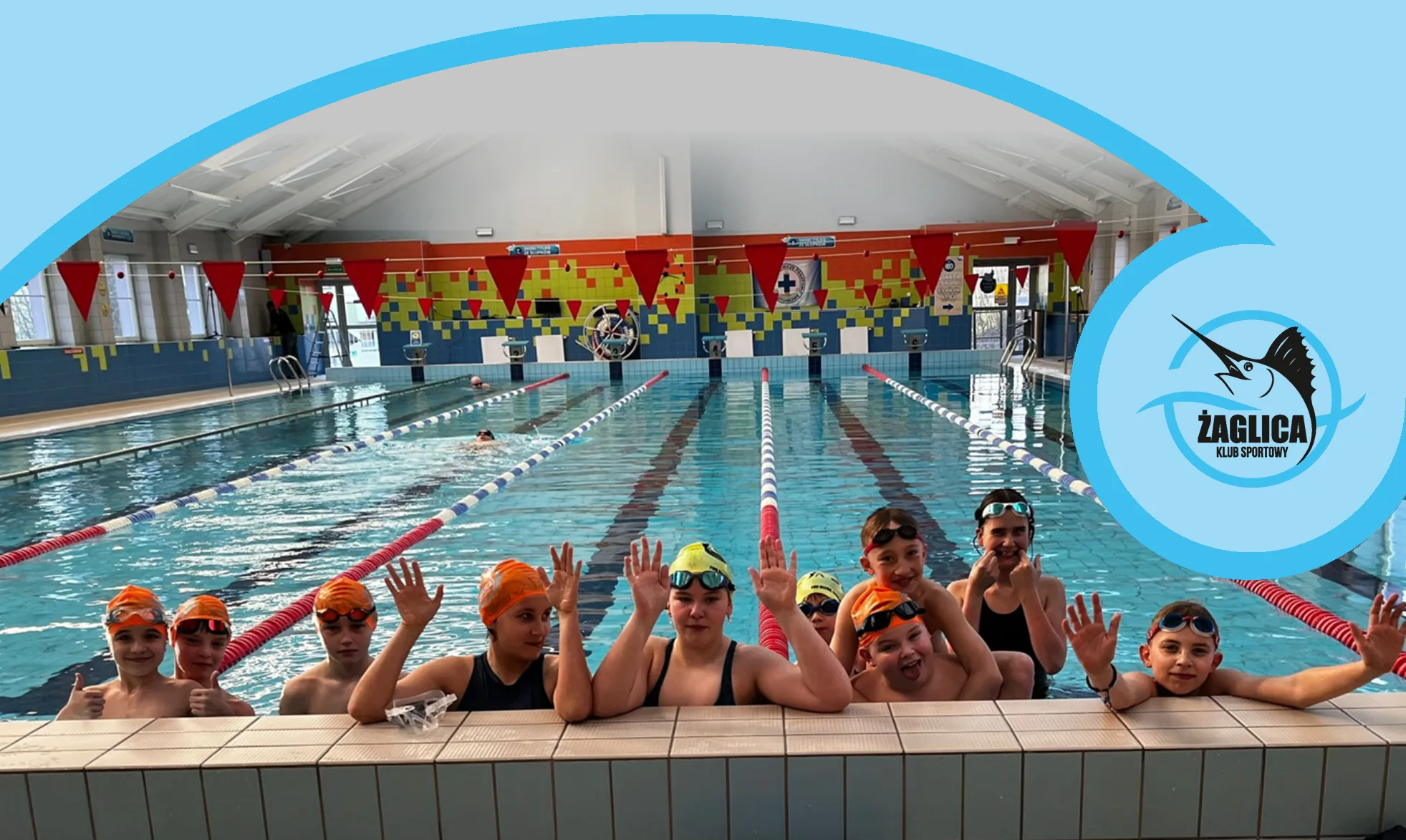 Trening pływacki na basenie